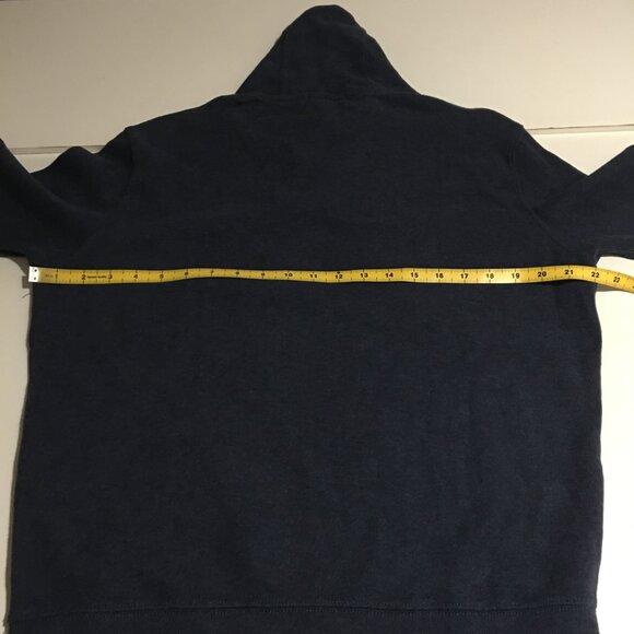 Polo Ralph Lauren Sweatshirt Mens Medium Blue Shawl Collar Neck Preppy Classic - Picture 8 of 9